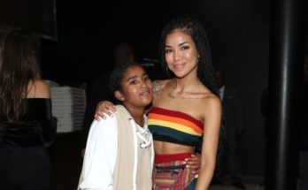 Namiko Love Browner with her mother Jhene Aiko.
